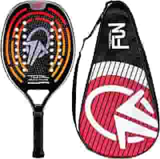 Raquete de Beach Tennis Carbono Total Fun 2025 + Capa | Leve e equilibrada | 1 ano de garantia
