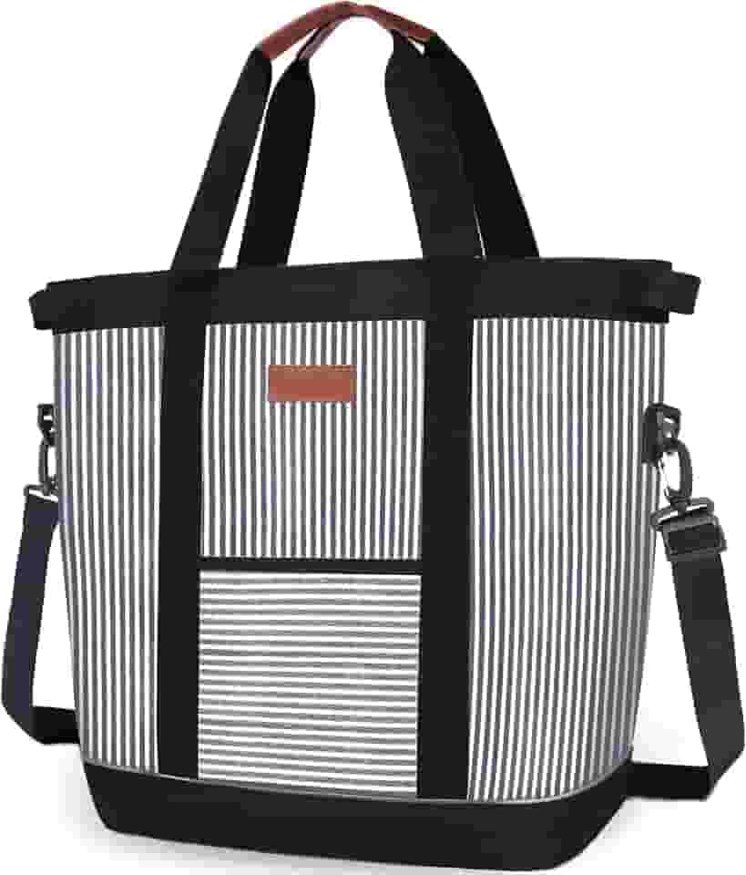 INSMEER Bolsa Térmica Grande Portátil - 45 latas/35L, Mochila Termica DobráVel Macia, Bolsa Térmica Feminina à Prova De Vazamentos/Isolada/ReutilizáVel Para Praia, Acampamento, Supermercado