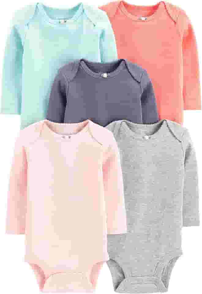 Body Pacote com 5 bodies de manga comprida Simple Joys by Carter'sMeninas