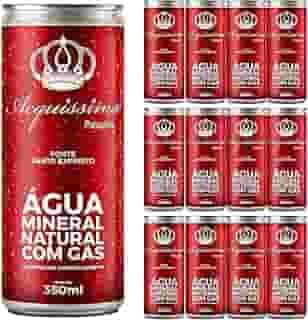Kit 12 Água Mineral Natural Acquissima Passion 350 ml Lata, Fonte Santo Expedito