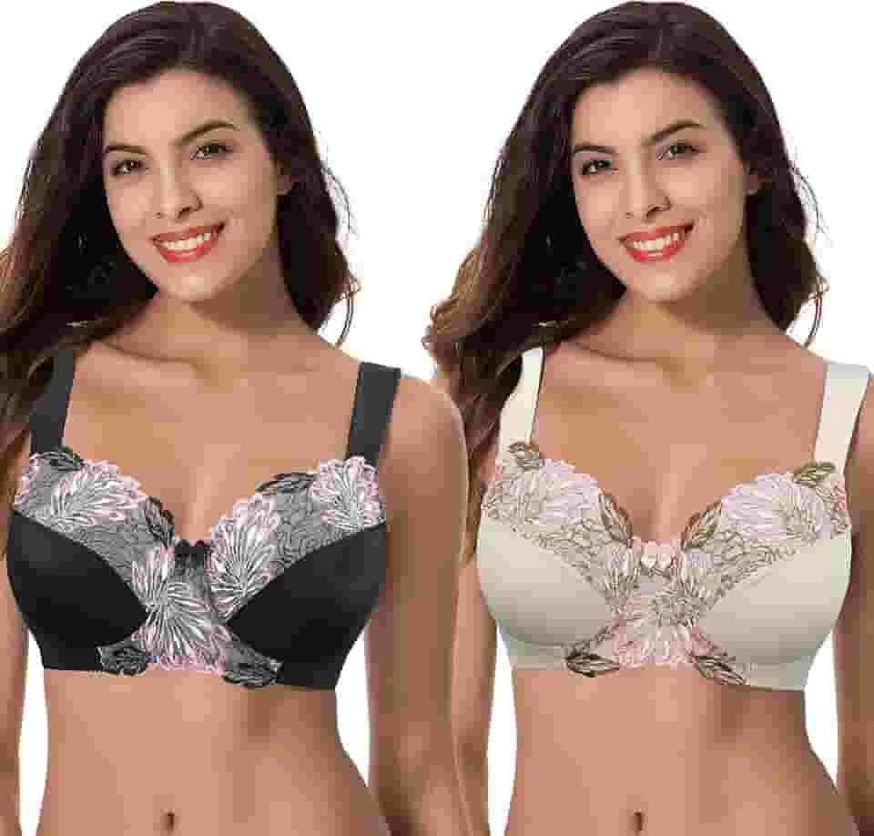 Sutiã feminino plus size minimizador sem forro renda cobertura total