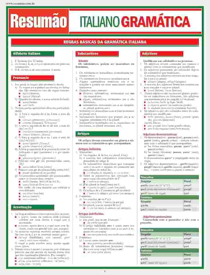Italiano - Gramática