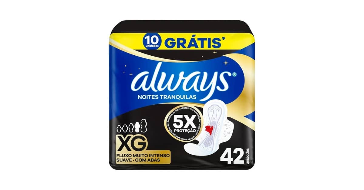Melhor Absorvente Noturno Fluxo Intenso: Proteção Garantida!