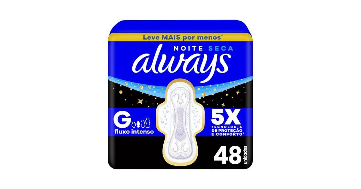 Melhor Absorvente Noturno: 10 Opções para Fluxo Intenso