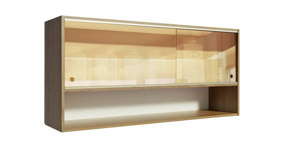 Melhor Armário Aéreo de Cozinha com Porta de Vidro: 10 Opções de Estilo