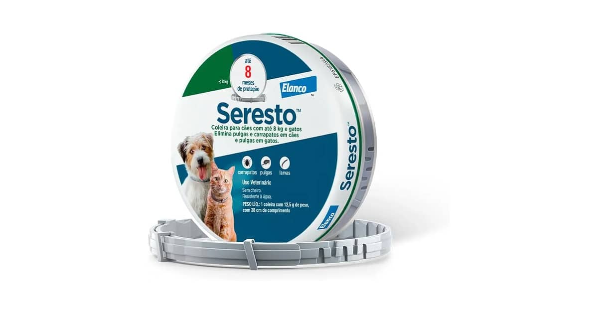 Melhor coleira antipulgas p/ pets com pele sensível