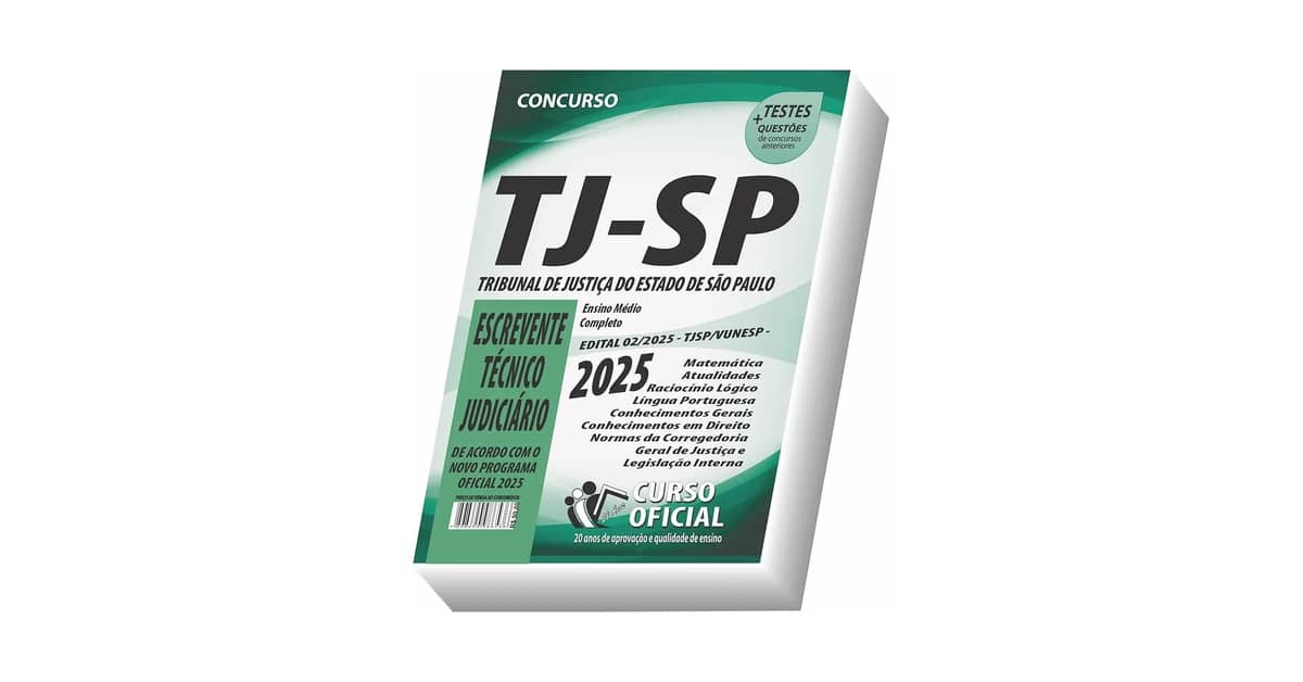 Melhor Curso Escrevente TJ SP: Apostila ou Combo?