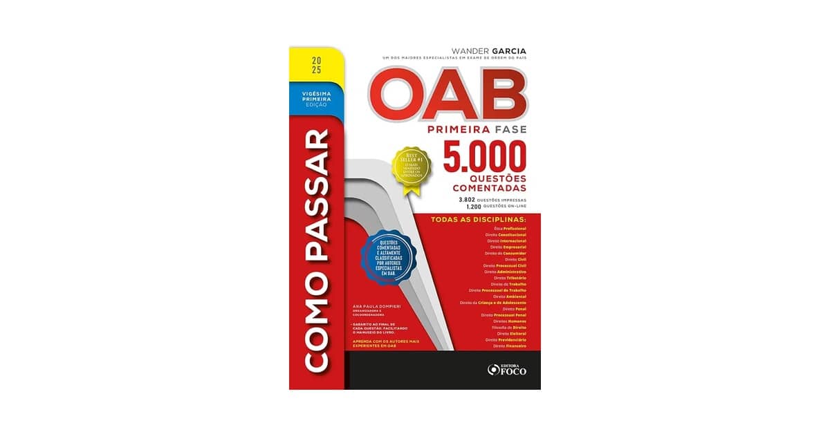 Melhor Curso para OAB: Monte o Seu com 8 Livros?