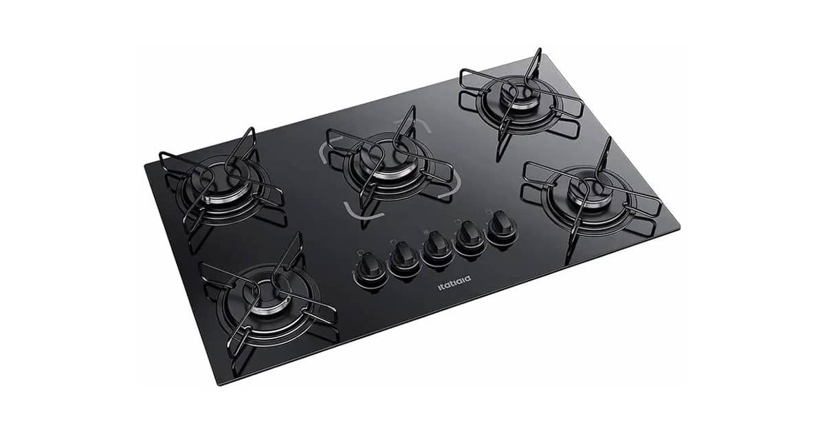 Melhor Fogão 5 Bocas Cooktop: Tripla Chama e Mesa de Vidro