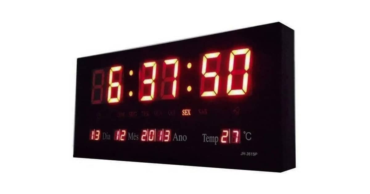 Melhor Relógio Digital de Parede: 7 Modelos com Display LED