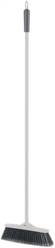 Vassoura Multiuso Com Cabo Aço Limpeza Interna Cerdas Macias Sintética Flow Piso Liso Porcelanato Madeira Laminado - Ou