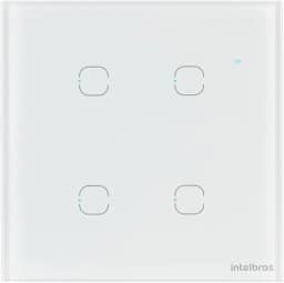 Interruptor Smart Wi-Fi Touch Compatível com Alexa Com 4 Teclas EWS 1004 Branco Intelbras