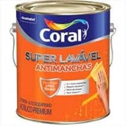 Tinta Acrílica Super Lavável Coral Branco - 3,2 Litros