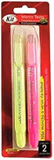 Marca Texto Kit Gel Profissional com 2 Amarelo/Rosa, Kit