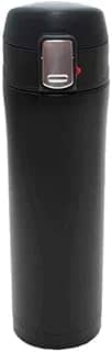 Garrafa Térmica Inox 500ml Squeeze Com Trava Para Academia Camping Treino Corrida Caminhada Café Água Suco Portátil Cantil (Preto)