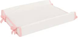 Trocador Americano Bebe Comoda Fralda Com Abas Impermeavel Anatomico Com Capa Plástica Algodão Macio Palha com Rose (60cm x 40cm)