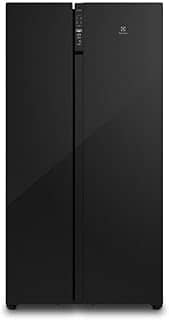 Electrolux Geladeira Electrolux Frost Free Inverter 531L Efficient AutoSense Side by Side Vidro Preto (ES5GB) 220V
