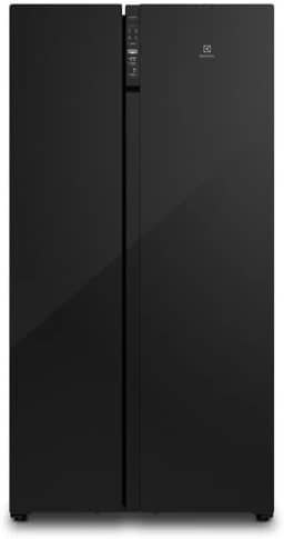 Electrolux Geladeira Electrolux Frost Free Inverter 531L Efficient AutoSense Side by Side Vidro Preto (ES5GB) 127V