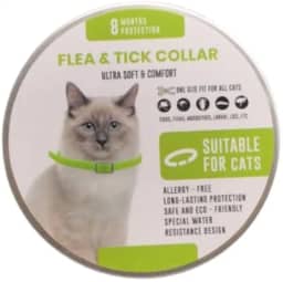 Coleira Antipulgas para Gatos Longa Duração Protege Contra Carrapatos, Mosquitos, Larvas, Pulgas e Piolhos Ultra Macio e Confortável 8 meses de Proteção