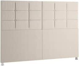 Cabeceira Estofada Com Pé De Cama Box Casal E Queen Modelo, Conforto Luxo, Ideal para Quarto Moderno Brasileiro(Areia,QUEEN 1.60)