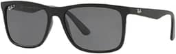 Óculos de Sol Ray-Ban Polarizado 0RB4373L 606981 Tam 58 / Preto Fosco - Lentes Cinza