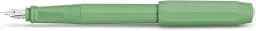 Kaweco Perkeo Caneta-tinteiro para cartuchos de tinta, caneta-tinteiro escolar para iniciantes com aderência ergonômica para escrita confortável Largura da ponta: F (fino) Cor verde selva 15,5 cm