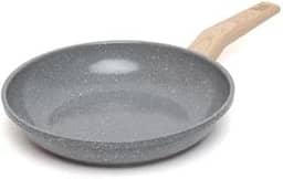 OSTER Frigideira Antiaderente de Cerâmica 24cm Marble Edition - Construção em Alumínio e Revestimento Duplo de Cerâmica, Cabo Revestido em Silicone, Compatível com Indução - Dark Grey