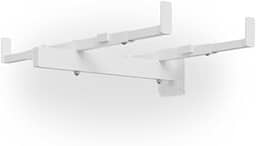 Suporte de Parede Ajustável para Micro-ondas e Forno Elétrico, Aço Carbono Branco, Capacidade 40kg, Regulagem de Largura 33–56cm