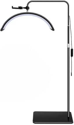 Ring Light Meia Lua, Luminaria Meia Lua Estetica Mesa 3 Tons Ajustavel Salao Beleza Limpeza de Pele(Preto)