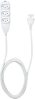 Extensão Elétrica 3 Tomadas 3 Pinos 10A 3m EXT 3003 Branco Intelbras