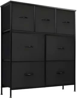 Cômoda Organizadora Decoteam Com 7 Gavetas Multiuso Preto