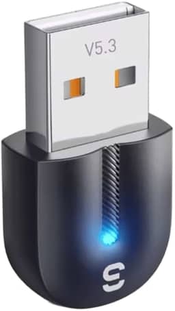 Adaptador Es sager USB Bluetooth Dongle 5.3 Para PC Laptop Alto-Falante Receptor De Áudio