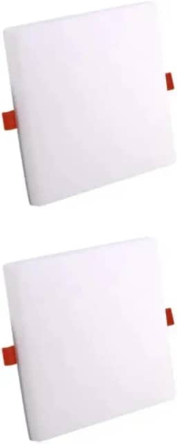 Kit 2x Painel Plafon Frameless Borda Infinita Sobrepor Ou Embutir Quadrado 17x17cm 24W 6500K Bivolt