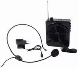 Kit Microfone Professor Radio Microfone Megafone Amplificador Voz