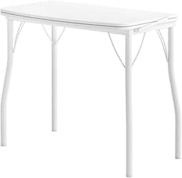 Mesa Dobrável Tampo Branco Tubos Brancos Carraro