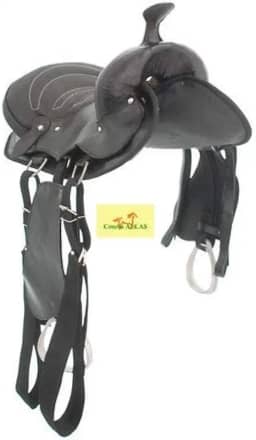 Sela Americana Preta Simples Arreada Cavalgada