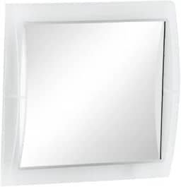 Espelho Portátil com Ventosa para Banheiro, Dupla Face, Giro 360°, 26,5 x 17,5 cm (Branco)