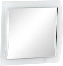 Espelho Portátil com Ventosa para Banheiro, Dupla Face, Giro 360°, 26,5 x 17,5 cm (Branco)