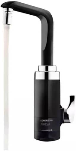 Torneira Eletrônica Essence Mesa Preto/Cromado Lorenzetti 220V 5500W