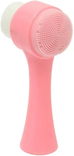 Genérico Escova Facial 2 em 1 com Esponja de Massagem para Skin Care Cuidado Facial Completo (Rosa)