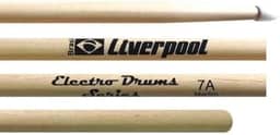 Baqueta Liverpool Electro Drums Padrão 7A ELD7AN Ponta de Nylon Especial para Bateria Eletrônica