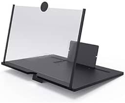 Amplificador de Tela 3D para Celular, Suporte com Lente de Aumento, Base Ajustável