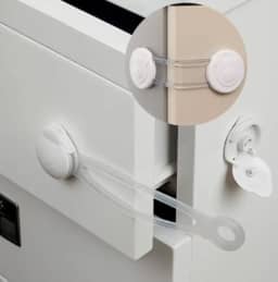 Kit 4 Travas de Gavetas e Armários Segurança para Crianças e Bebês Linha Premium M5 Armarinhos (4 Un)