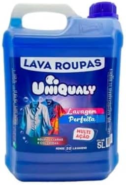 Lava Roupa Uniqualy Multi Ação Lavagem Perfeita Sabão Liquido 5L