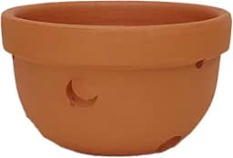 Vaso para Orquídeas Boa Nova Cerâmica Natural - P