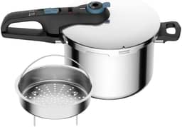 Panela De Pressão Rochedo Inox Trendy 6 litros Fechamento Externo Com Cesta De Vapor