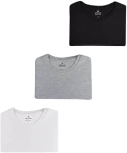 Kit Com 3 Camisetas Femininas Básicas