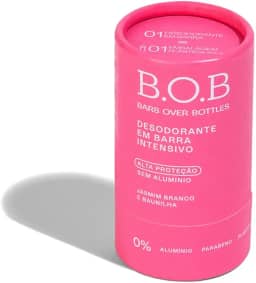 Desodorante em Barra Intensivo Jasmim Branco e Baunilha B.O.B | Alta Proteção, sem alumínio, natural, vegano, livre de crueldade, sustentável, livre de plástico, waterless, 0% álcool.