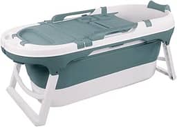 Banheira Ofurô Dobrável Retrátil Grande para Adulto com Cover 180L Multmaxx (Azul)