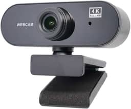 Webcam 4K para PC, foco automático PDAF, microfones com cancelamento de ruído AI duplo, correção automática de luz, webcam Plug & Play